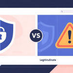 自动生成图片: Professional illustration showing comparison between legitimate and fraudulent online gaming platforms, with security shields and warning signs, clean business style with soft colors high quality illustration, detailed, 16:9