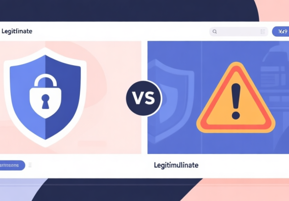 自动生成图片: Professional illustration showing comparison between legitimate and fraudulent online gaming platforms, with security shields and warning signs, clean business style with soft colors high quality illustration, detailed, 16:9